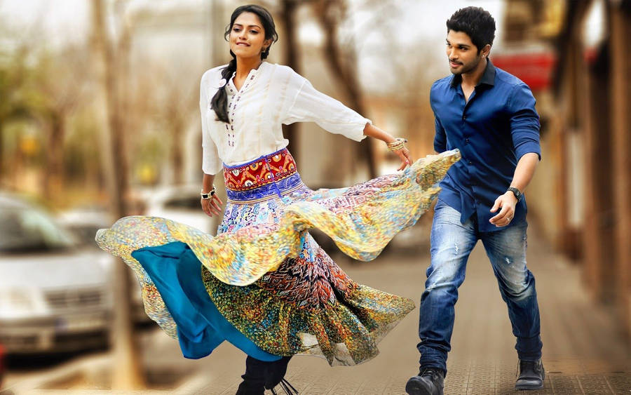 Allu Arjun Following Amala Paul Wallpaper