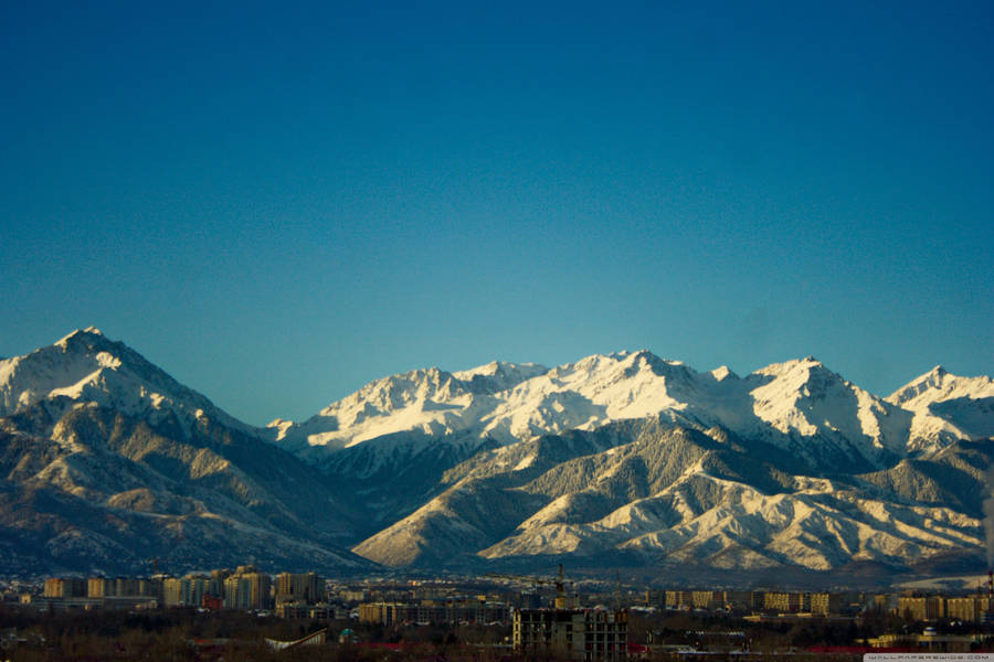 Almaty Kazakhstan Mountain View Wallpaper