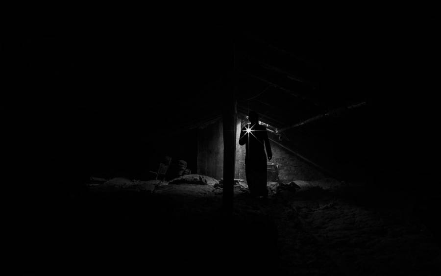 Alone Person In Darkness Wallpaper