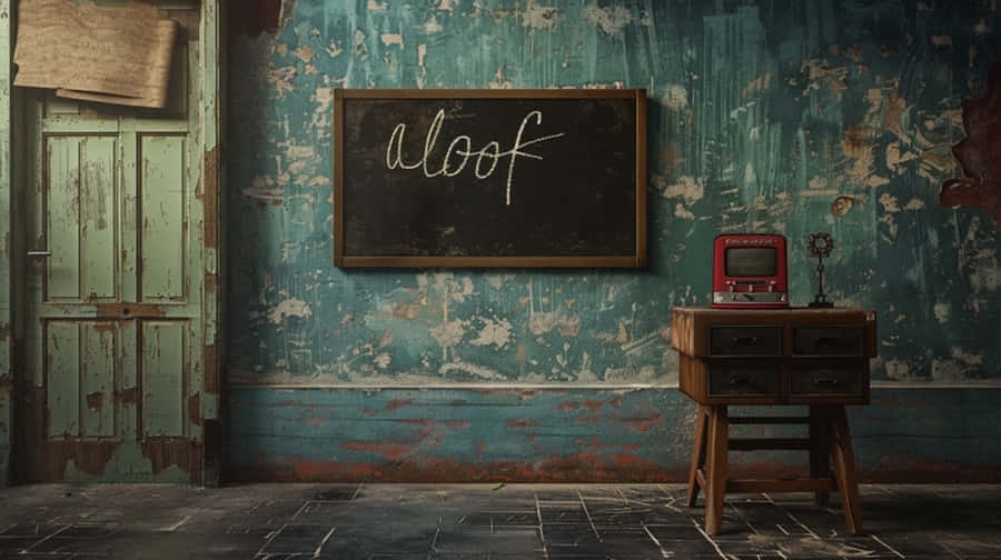 Aloof Chalkboard Vintage Room Wallpaper