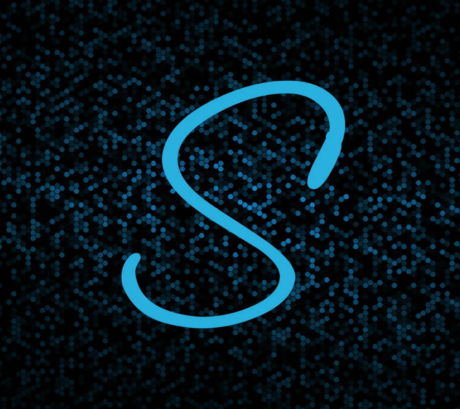 Alphabet Letter S In Blue Wallpaper