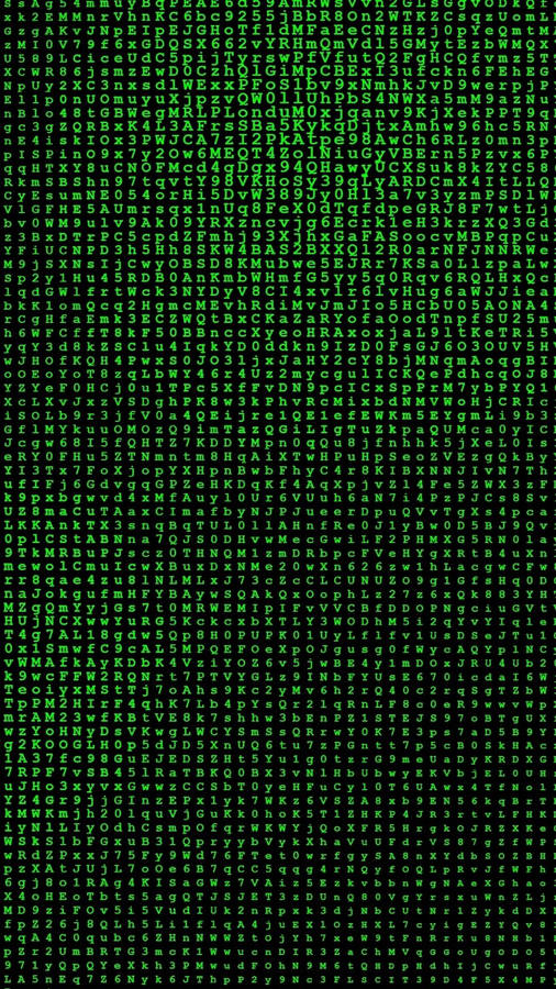 Alphabets In Matrix Wallpaper