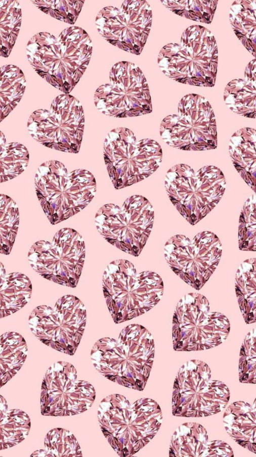 Aluring Pink Diamond Shining Bright Wallpaper