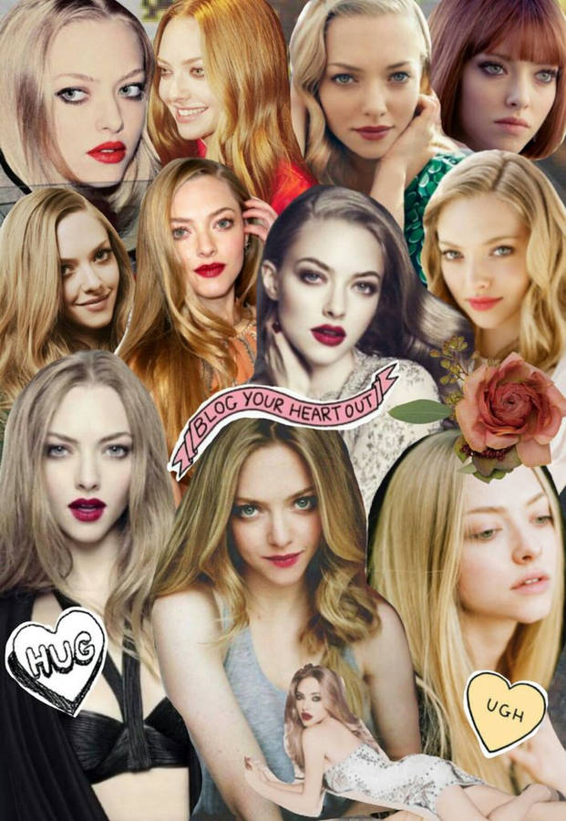 Amanda Seyfried Collage Wallpaper