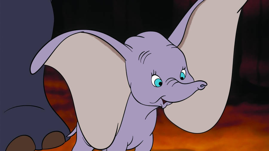 Amazed Baby Dumbo Wallpaper