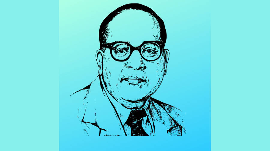 Ambedkar 4k Blue Wallpaper