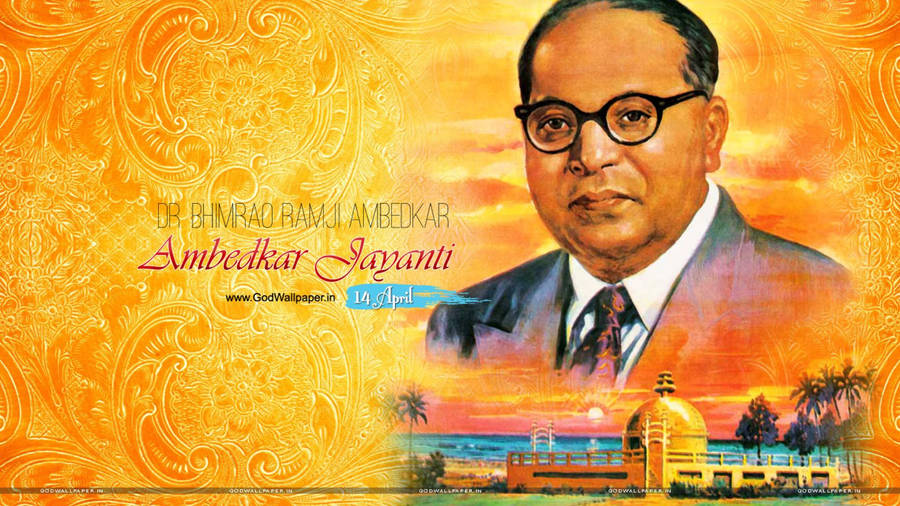 Ambedkar 4k Gold Background Wallpaper