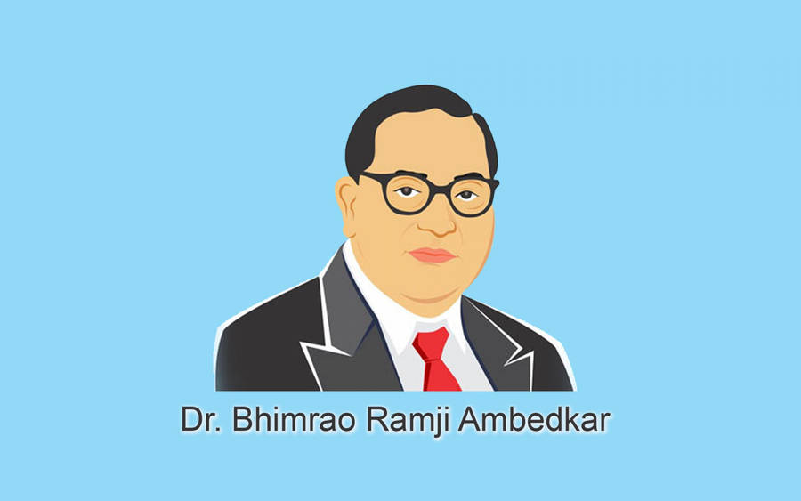 Ambedkar Animated Illustration Wallpaper