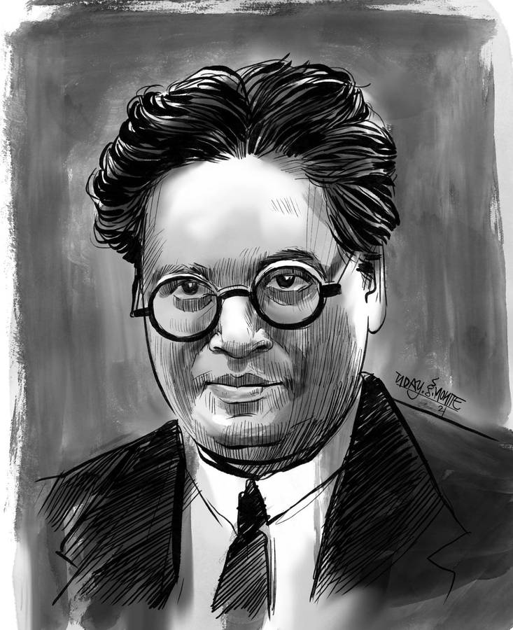 Ambedkar Sketch Wallpaper