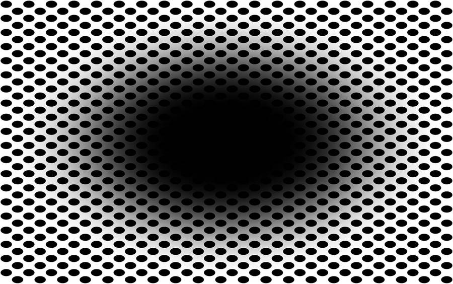 Ambiguous Expanding Black Hole Optical Illusion Wallpaper