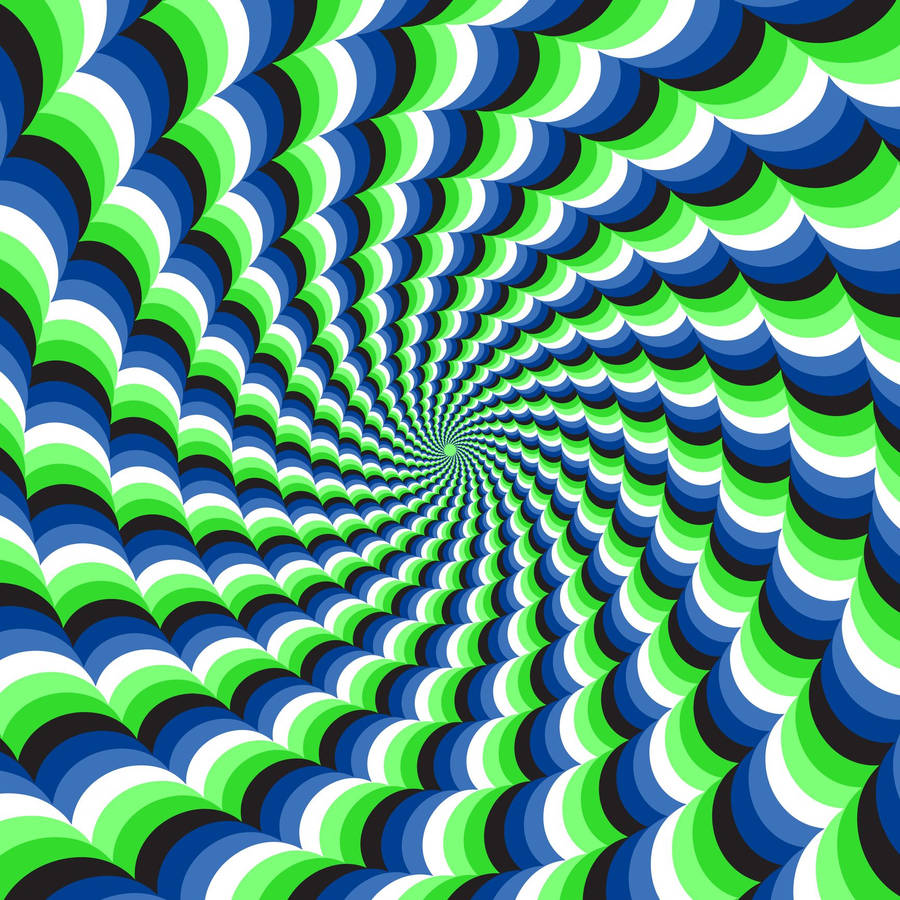 Ambiguous Spinning Blue And Green Vortex Wallpaper