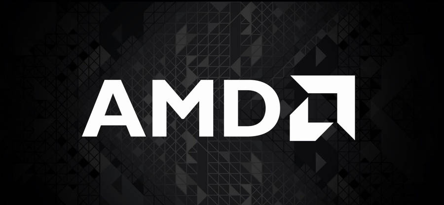 Amd Logo Dark Geometric Wallpaper