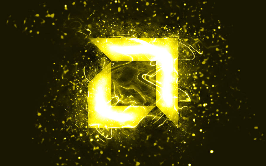 Amd Logo Neon Yellow Wallpaper