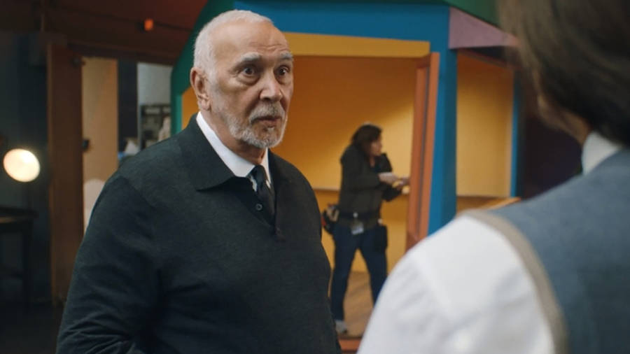 American Actor Frank Langella On The Set Of 