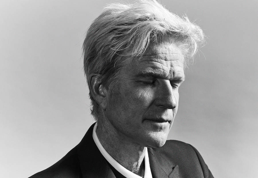 American Actor Matthew Modine Greyscale Portrait Wallpaper