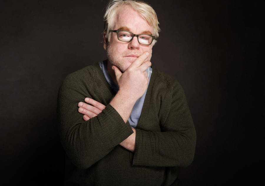 American Actor Philip Seymour Hoffman Dark Background Wallpaper