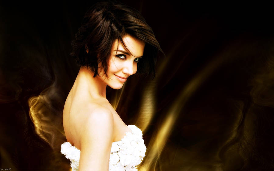 American Actress Katie Holmes Portrait Wallpaper