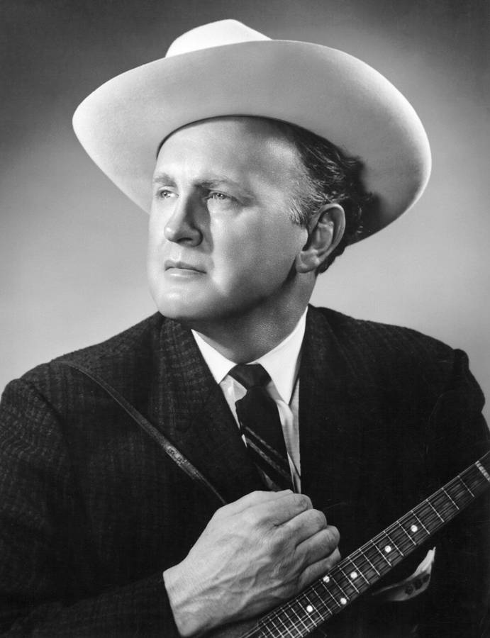 American Bluegrass Music Legend Bill Monroe Portrait Wallpaper