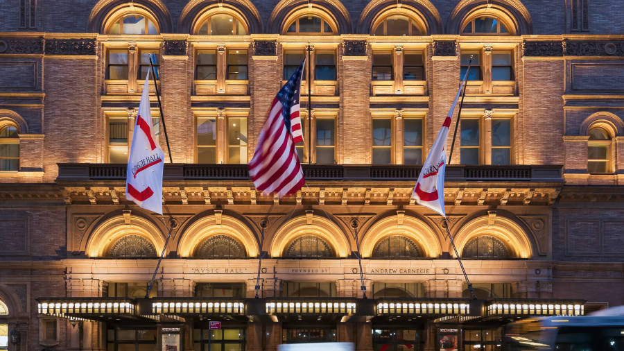 American Flag Carnegie Hall Wallpaper