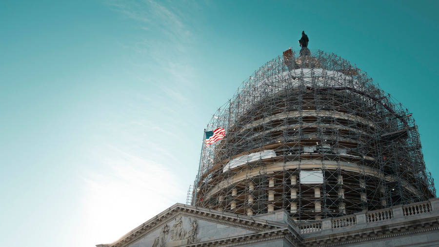 American Flag Hd At Capitol Wallpaper