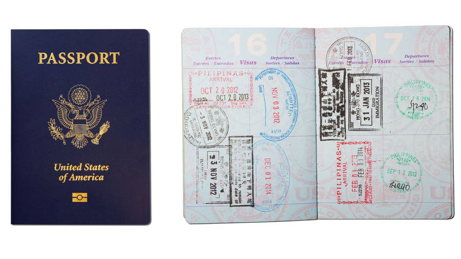 American Passport Stamps Wallpaper