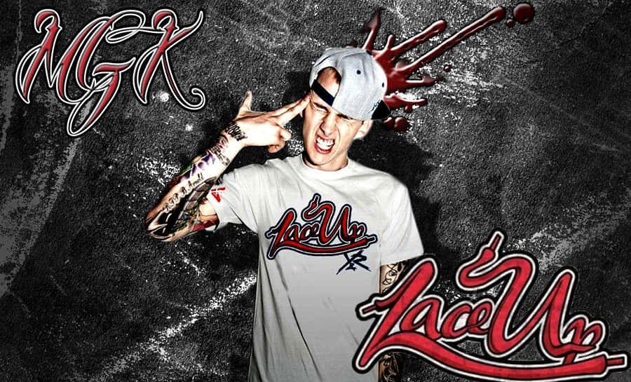 American Rapper Machine Gun Kelly At The American Music Awards Wallpaper