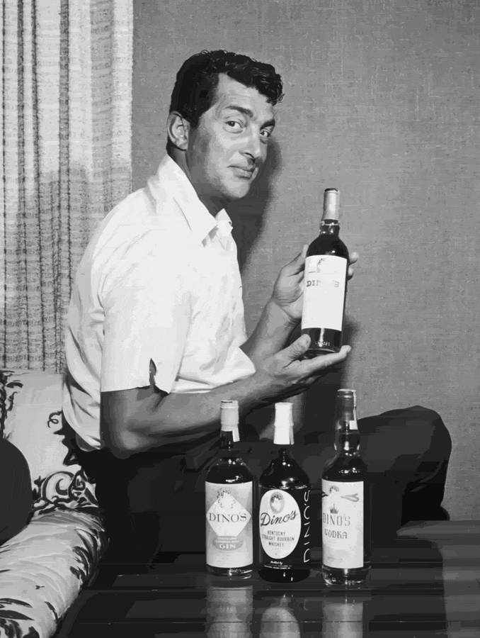 American Singer Dean Martin For Dinos Liquor Brand Wallpaper