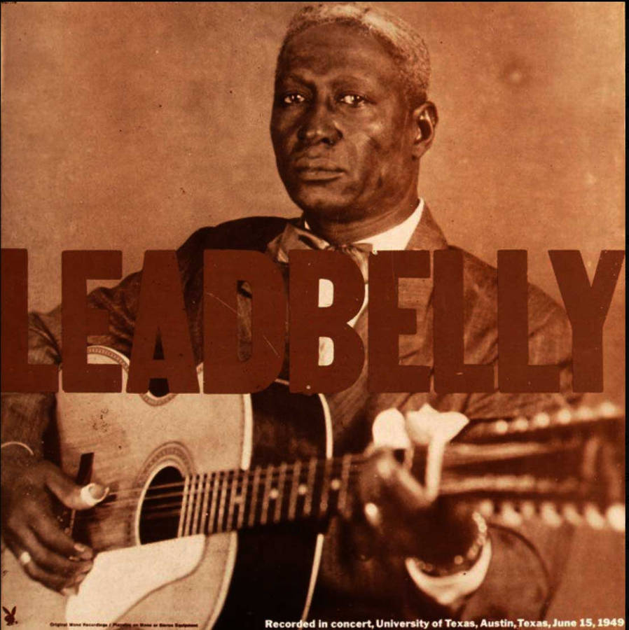 American Singer Performer Huddie Ledbetter Vintage Leadbelly Album Cover Wallpaper