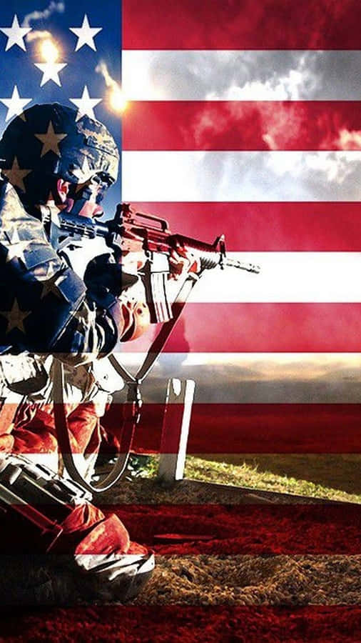 American Soldier Flag Backdrop Wallpaper