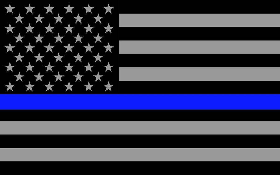 American Thin Blue Line Wallpaper