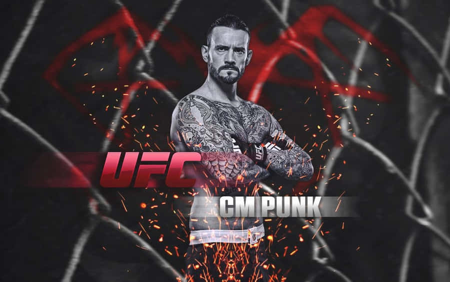 American Wrestler Cm Punk Ufc Poster Wallpaper