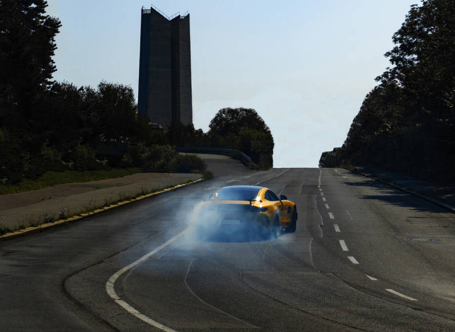 Amg Gtr Drifting Wallpaper