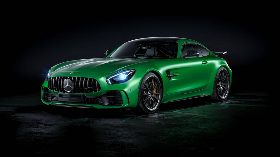 Amg Gtr Shining In Green Wallpaper