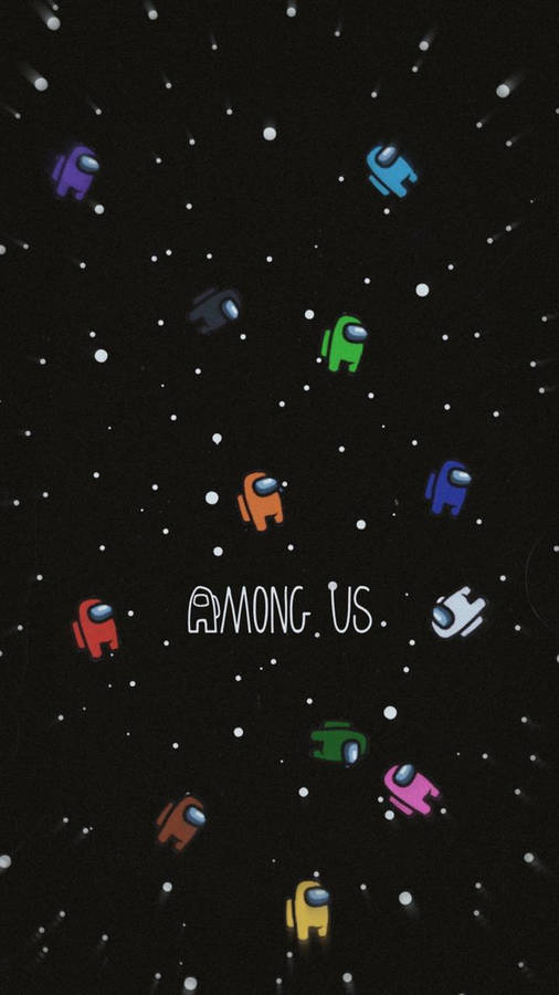 Among Us Crewmates In Space Wallpaper