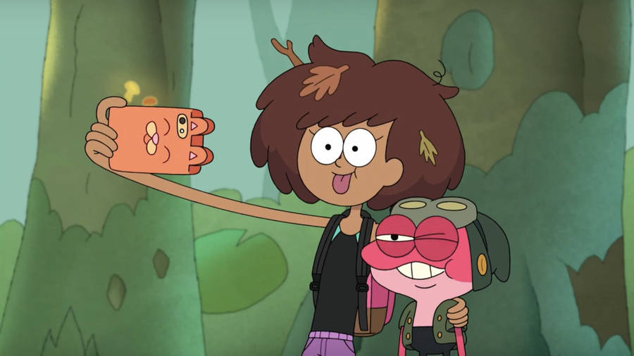 Amphibia Anne And Sprig Selfie Wallpaper