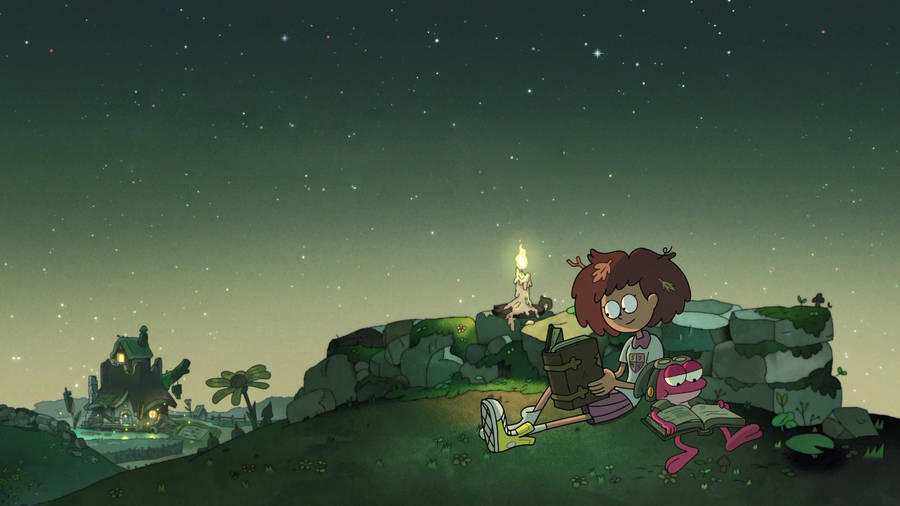 Amphibia Anne Sprig Nighttime Wallpaper