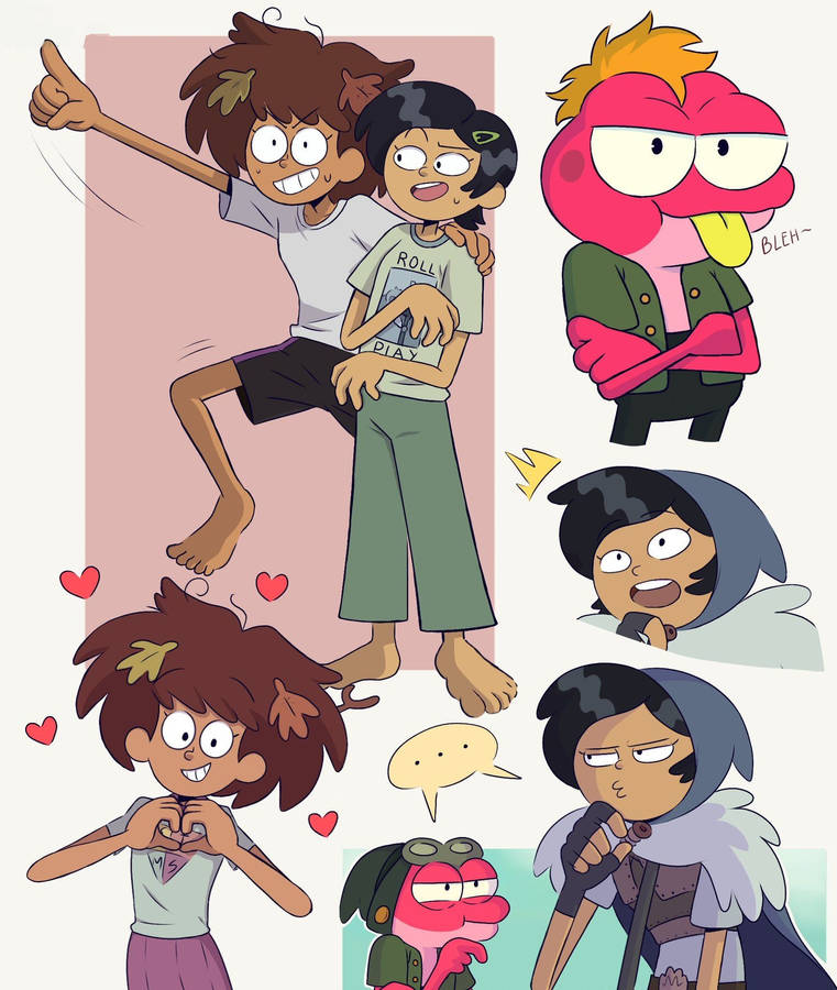 Amphibia Cute Comic Wallpaper