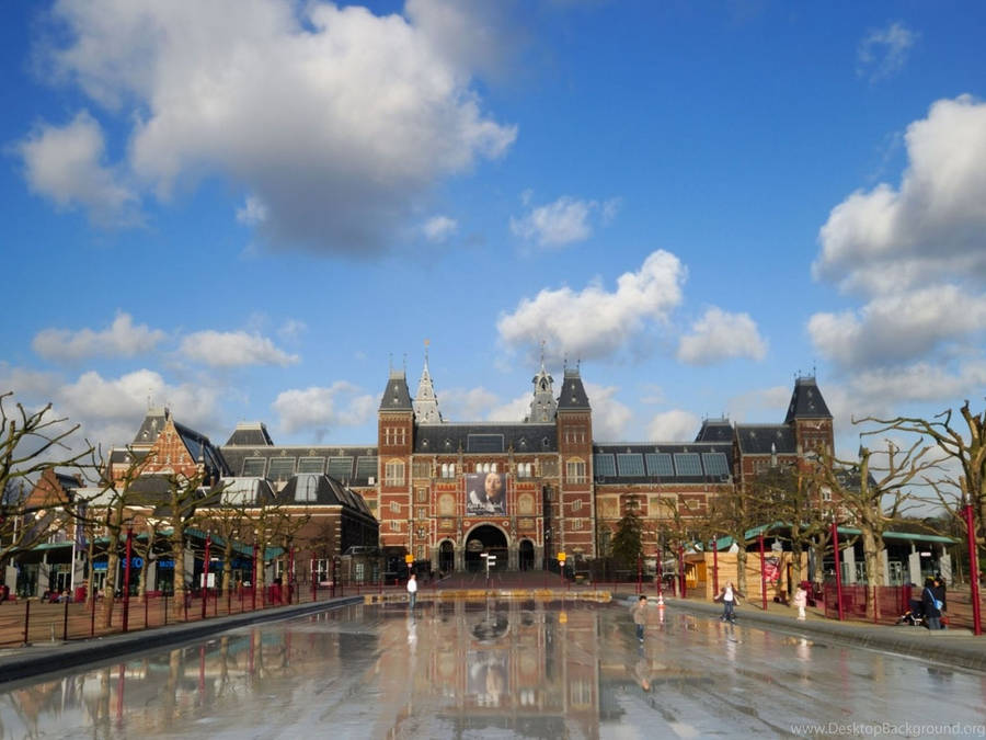 Amsterdam's Rijksmuseum Day Photography Wallpaper