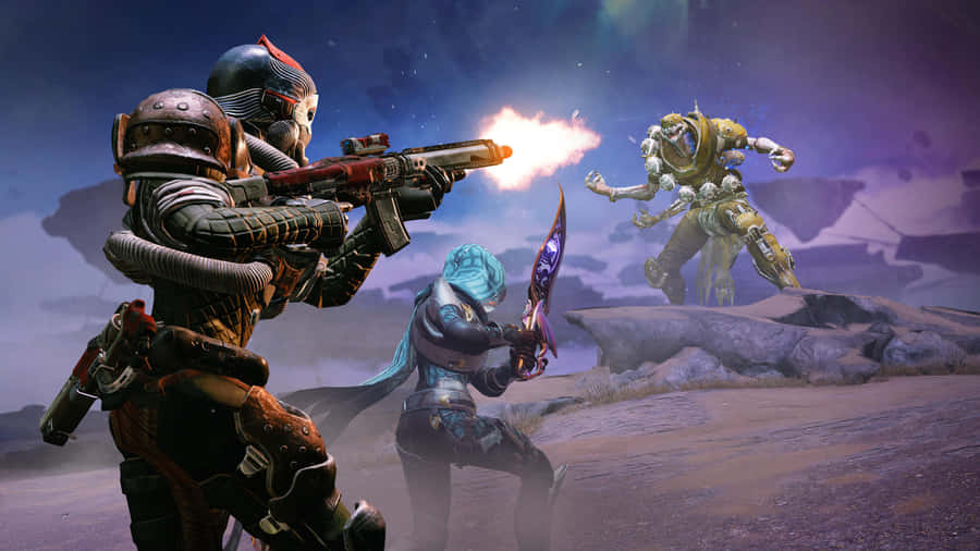 An Action Packed Adventure Awaits In Destiny 2 Wallpaper