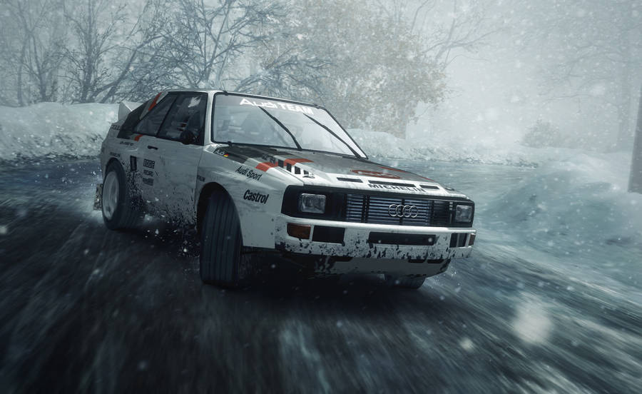 An Action-packed Moment With Audi Sport Quattro In Dirt Rally Wallpaper