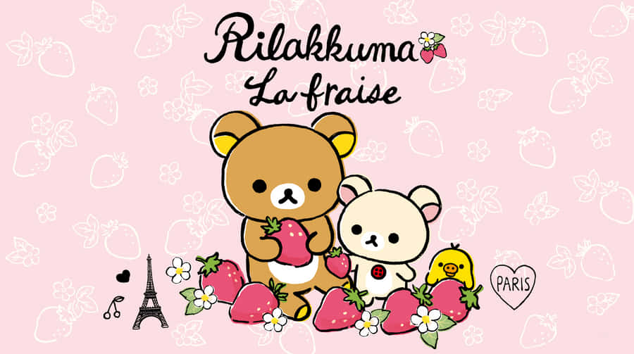 An Adorable Rilakkuma Laptop With An Equally Adorable Bear! Wallpaper