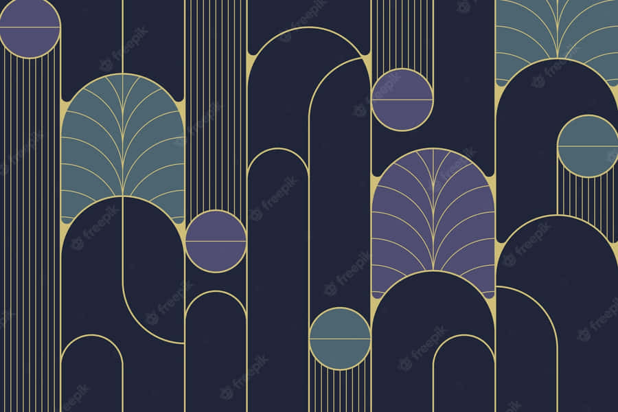 An Art-deco Style Computer Monitor Wallpaper