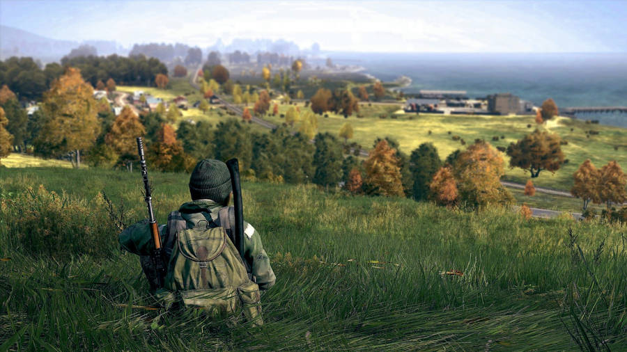 An Expansive View Of The Open Field In Dayz Wallpaper