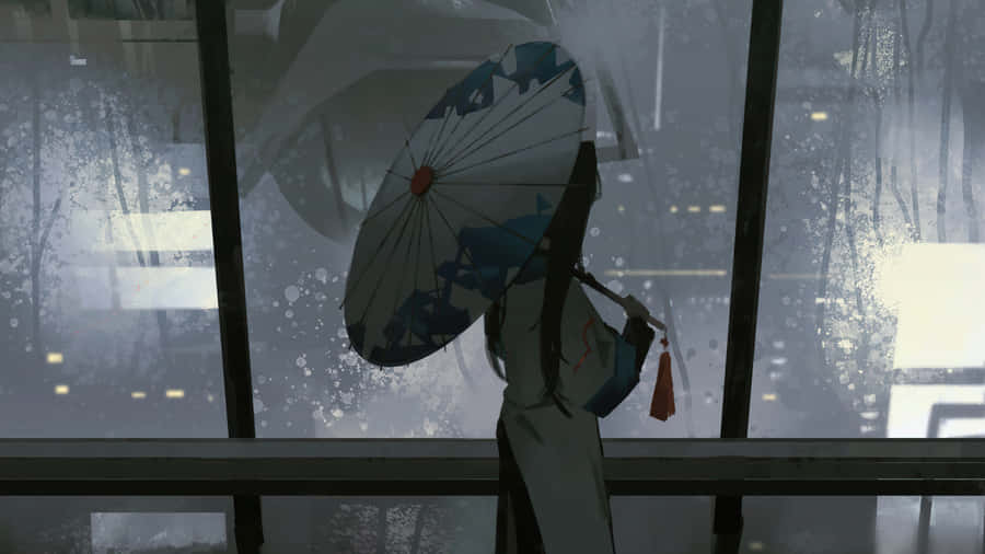 An Intriguing Dark Anime Girl Shrouded In Mystery Wallpaper