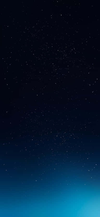 An Up-close View Of An Iphone With A Blue Galaxy Design Wallpaper