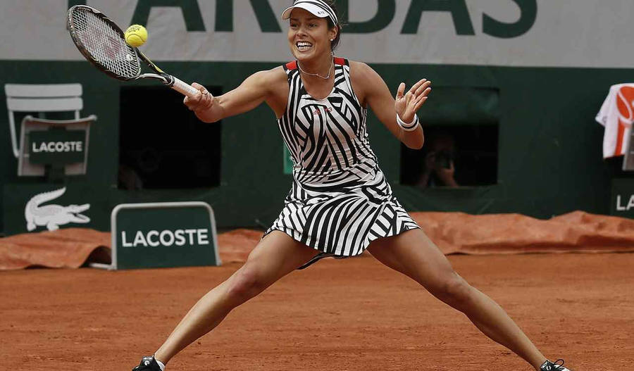 Ana Ivanovic In Dynamic Action Wallpaper