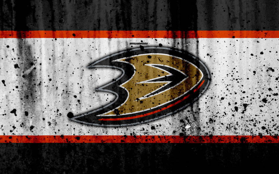 Anaheim Ducks Grungy Paint Wallpaper