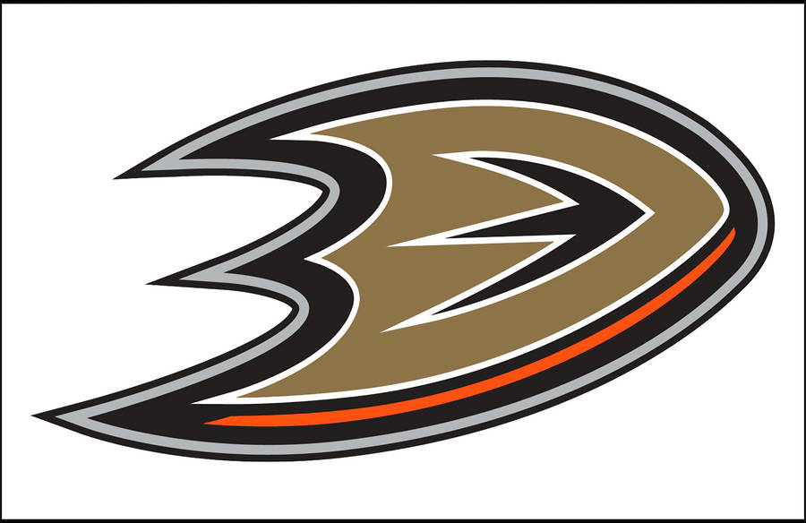 Anaheim Ducks Logo On White Background Wallpaper