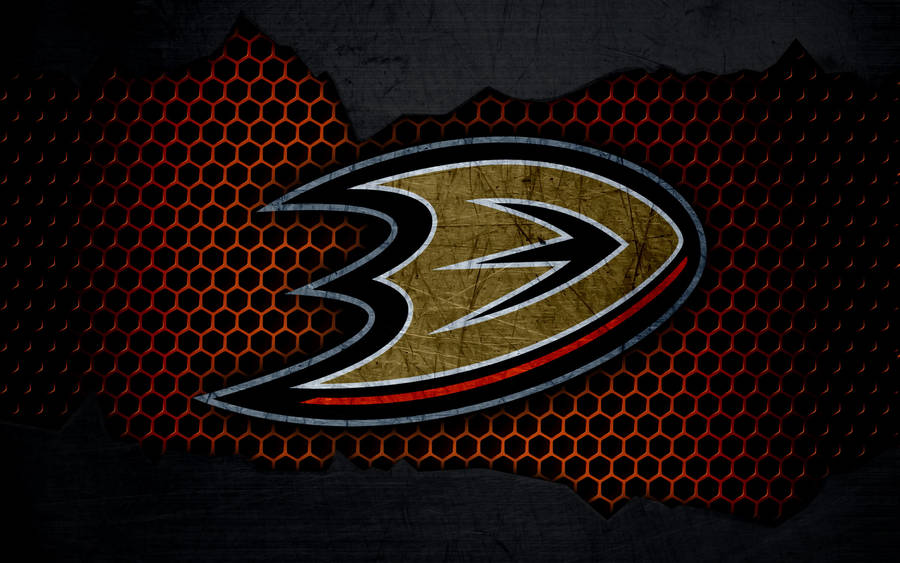 Anaheim Ducks Metal Art Wallpaper