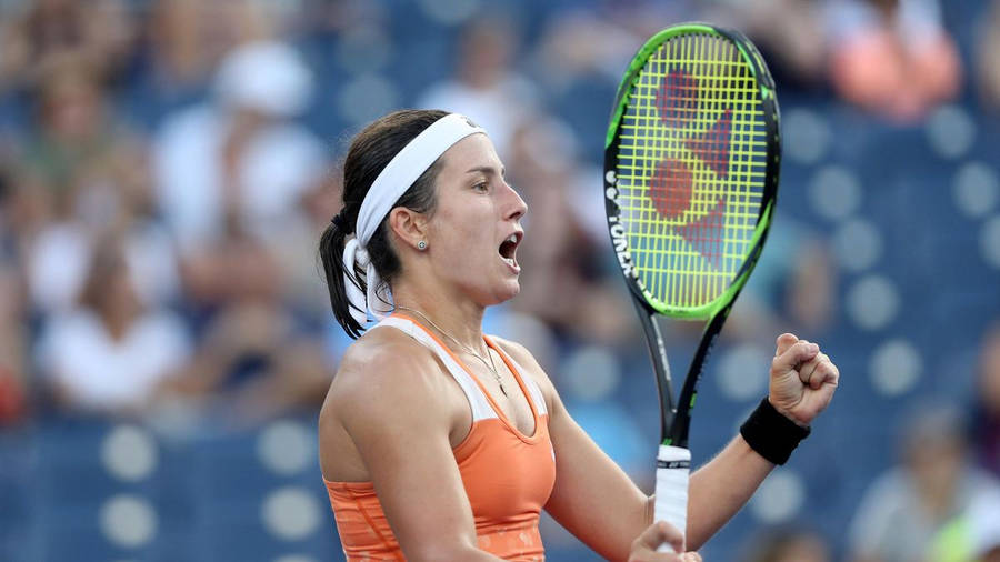 Anastasija Sevastova Expressing High Emotion On Court Wallpaper